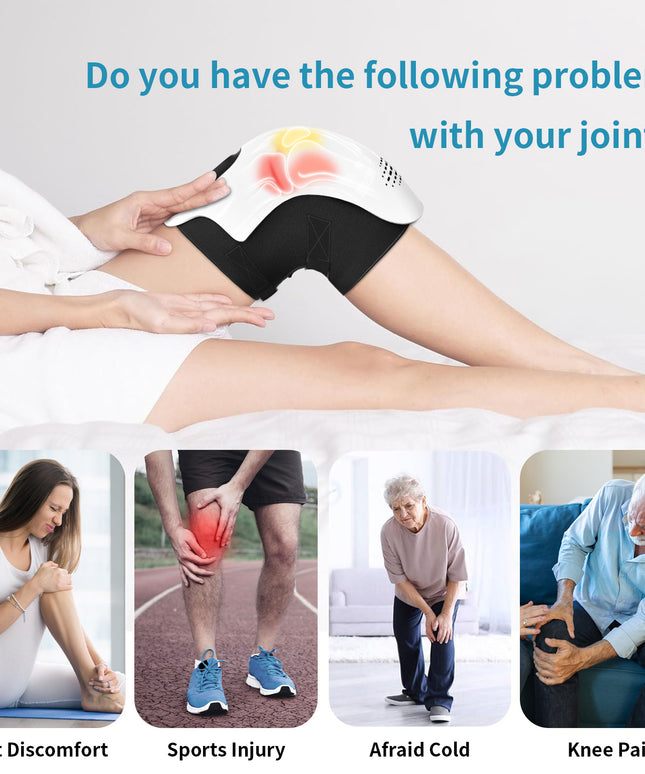 Intelligent Home Use Electric Intelligent Kneading Heating Knee Massager Rechargeable Pain Relief Infrared Laser Vibration Knee Massager