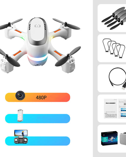 Mini Aerial Photography Gradient LED Remote Control Plane