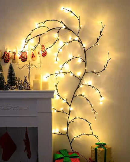 Vines With Lights Christmas Garland Light Flexible DIY Willow Vine Branch LED Light For Room Wall Wedding Party Decor