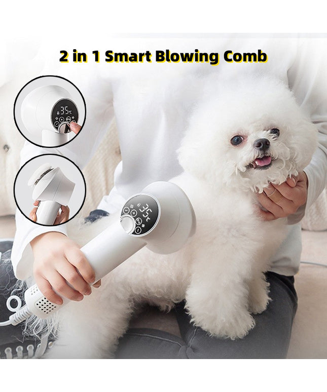 Smart Pet Hair Dryer Dog Golden Retriever Cat Grooming Hairdressing Blow & Comb Silent No Harm Pet Cleaning Supplies Pet Products