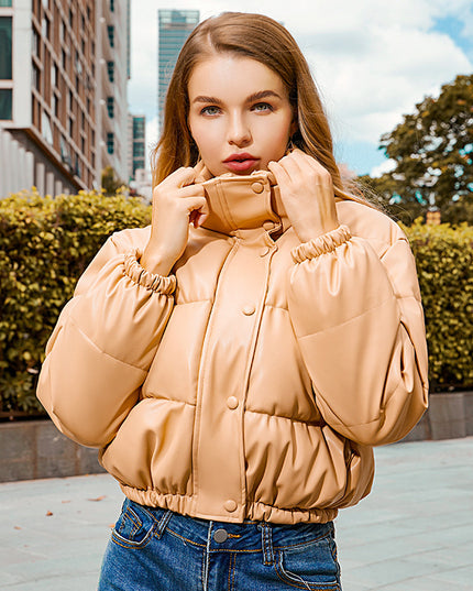 New Bread Coat Winter Warm Stand Collar Short Coat Y2K Cotton Jacket Womens Clothing