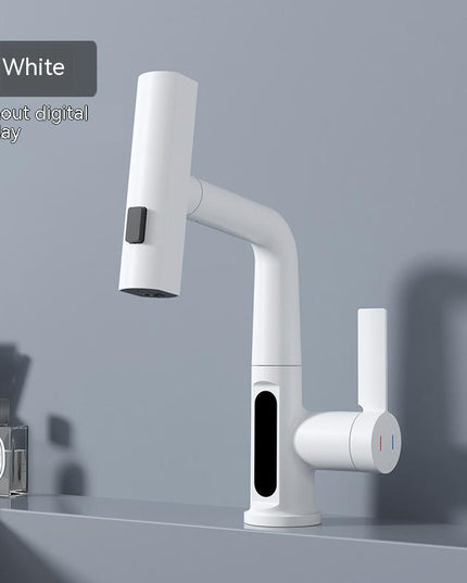 Intelligent Digital Display Faucet Pull-out Basin Faucet Temperature Digital Display Rotation